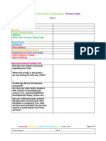 Pediatric Discovery - Assessment Intake Part 1