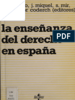 Enseñanza Del Derecho en España (Varios)