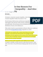 Business Is One Reason For Economic Inequality