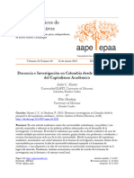 Docencia e Investigación en Colombia Desde La Perspectiva Del Capitalismo Académico