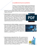 Técnicas de Programación en Planificación de Procesos Productivos