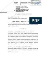 Expediente 00005-2023-18. Auto de 1° Instancia (8.02.24) Tutela Derechos