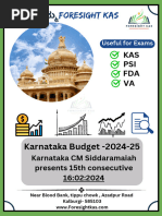 Budget of Karnataka - 2024-25 (Foresightkas)