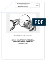 14.1 Plan de Hidratacion para Contratistas NOM-030-STPS-2009