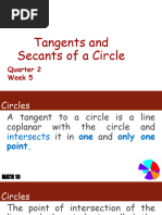 Tangents and Secants of A Circle: Quarter 2 Week 5