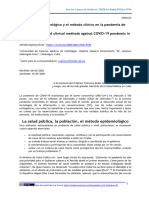 Método Epidemiológico y Clínico en La Pandemia de Covid en Cuba - A. Espinosa, 2020