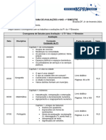 Cronograma DE Avaliações 3°ANO - 1º Bimestre