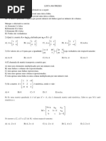 Lista Matrizes