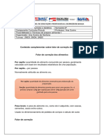 Material ( Fator de Correção Dos Alimentos)