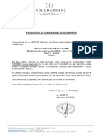 MAHINE - Attestation Admission Et D'inscription