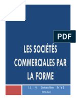 Les Societes Commerciales Par La Forme