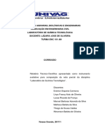 Laboratório de Química Tecnologica, Relatório 2 - Corrosão