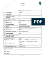 E-Syllabus (English For Science Technology) Fall Semester 2021NEW 1 9 10 2022