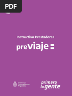 Instructivo Prestadores Previaje