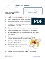 Grade 4 Subject Verb Agreement Phrases B