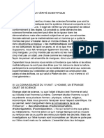 Les Limites de La Vérité Scientifique