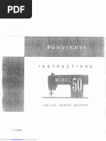 Kenmore 50 Sewing Machine Instruction Manual