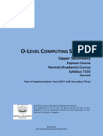 2021 O-Level Computing Teaching and Learning Syllabus