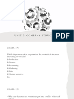 Unit 3 - Company Structure