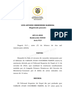 SP112-2024 (63450) La Obligación de Citar Al Procesado A Las Audiencias Como Garantía Del Derecho Material de Defensa, NULIDAD