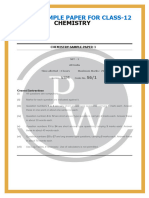 Chemistry: Cbse Sample Paper For Class-12