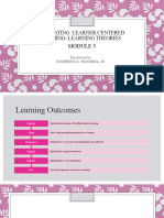 Module 3 PCK 1 Facilitating Learner Centered Teaching Learning Theories