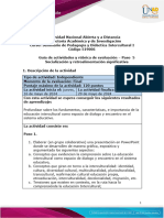 Guía de Actividades y Rúbrica de Evaluación - Paso 5 - Socialización y Retroalimentación