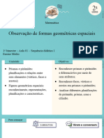 Observação de Formas Geométricas Espaciais: Matemática