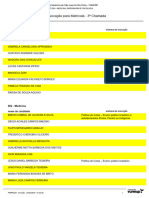 3a Chamada Lista de Convocados para Matricula