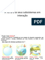 1 A Terra e Os Seus Subsistemas em Interacção