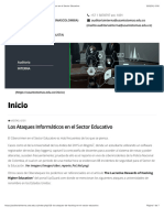 AUDITORÍA INTERNA - USTA - Los Ataques Informáticos en El Sector Educativo