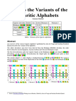 Notes To The Variants of The Ugaritic Alphabets