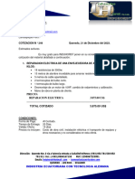 Proforma de Mantenimiento Electrico Molino El Lirio