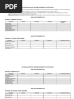 Autoevaluacion y Plan de Mejoramiento Institucional