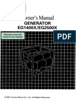 Owner's Manual: Generator EG14OOX/EG25OOX