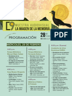 Programación 9na Muestra Audiovisual #LaImagendelaMemoria