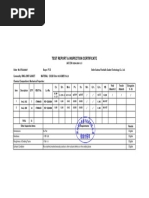 Test Report & Inspection Certificate