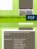 Industrial Visit Report Crusher Dept