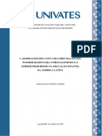 A Abordagem Educativa de Loris Malaguzzi: Possibilidades para O Protagonismo E O Empreendedorismo Na Educação Infantil Da América Latina
