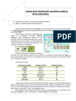 2.1 Características de La Clasificación Periódica Moderna de Los Elementos.