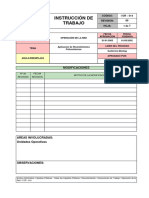 Instrucción de Trabajo: Modificaciones