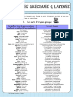 Bac de Français Les Mots D'origine Grecque Et Latine