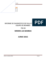 Informe Sobre Diagnostico de Falla Del Equipo de Bombeo PW-4 y Montaje de Bomba