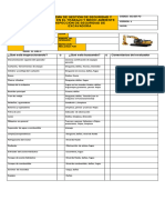 Formato de Inspecion de Excavadora de Carriles