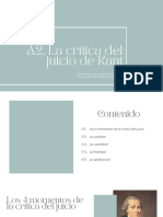 La Crítica Del Juicio de Kant