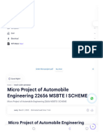 AUTOMOBILE Micro Project of Automobile Engineering 22656 MSBTE I SCHEME - MSBTE MICRO PROJECTS