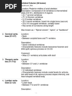 The Skeleton Vertebral Column 26 Bones