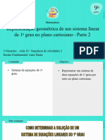 Aula 19 - Representação Geométrica de Um Sistema Linear de 1º Grau No Plano Cartesiano Parte 2