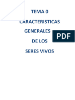 Tema 0 Caracteristicas Generales de Los Seres Vivos