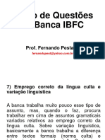 Ibfc - 07 - Emprego Correto Da Língua Culta e Variação Linguística